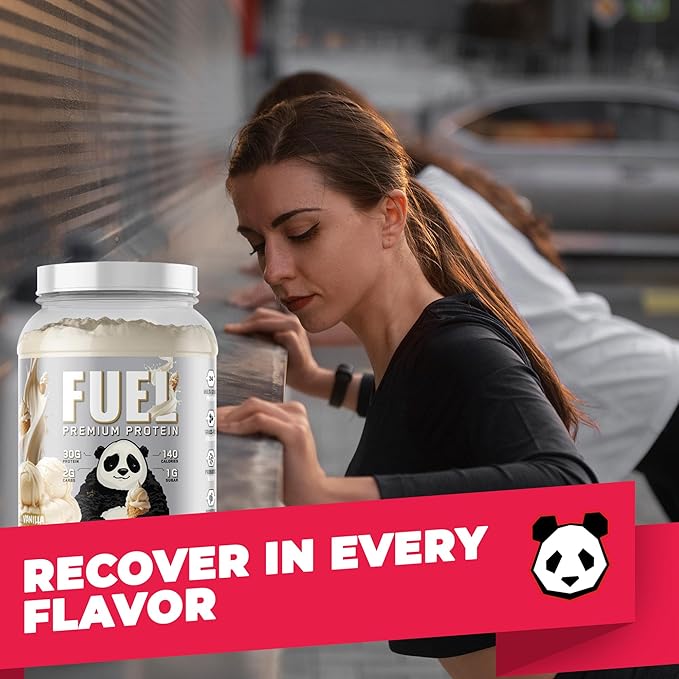 Underground Bio Labs Panda Fuel Premium Protein Whey,Hydrolyzed Collagen,Casein,Probiotics, Enzymes, Keto Friendly,Time Release, 25 Servings (2.5 Pound, Vanilla Ice Cream)