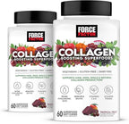 FORCE FACTOR Collagen Boosting Superfoods, Vegan Collagen Booster for Women, With Biotin, Hyaluronic Acid, and Vitamin C, For Hair, Skin, Nails, & Joint Support, Tropical Fruit, 120 Soft Chews, 2-Pack