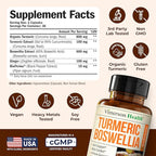 Boswellia Serrata Turmeric Supplement for Joint Support & Inflammation Balance – Turmeric Boswellia Supplement with Ginger & Black Pepper Extract for Enhanced Absorption – Non-GMO - 2pack