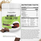 Metabolic Protein C-Plus, Whey Protein Powder & Shake Meal Replacement with Vitamin C, L-Glutamine & Digestive Enzymes, Low Carb Protein Drink, Support Metabolism, Energy & Gut health 1.1 lb Chocolate