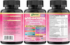 Myo-Inositol Supplement with D-Chiro Inositol, DIM, Berberine, Vitamin D3 + K2, Methylated B12, Chromium, Ceylon Cinnamon, Zinc, Ashwagandha, Chasteberry, Magnesium, Bioperine, Bitter Melon (2 Pack)