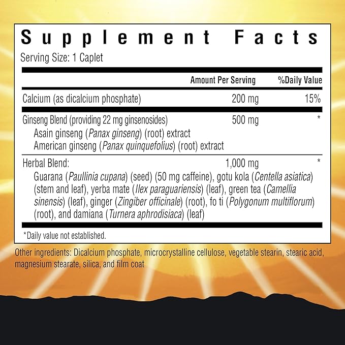 Windmill Consumer Products Hi-EnerG Triple Ginseng Energy Supplement, 500 mg, 20 servings, Multi, (N864)