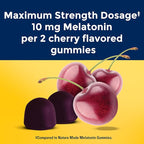 Nature Made Time Release Melatonin Gummies 10mg per Serving, Maximum Strength Dosage Sleep Aid for Adults, 100% Drug Free, 60 Gummies, 30 Day Supply