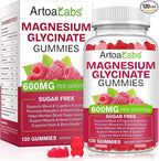 Magnesium Glycinate Gummies with L-Threonate,120pcs Sugar Free Magnesium Complex Gummies for Sleep, Body Support and Relaxation,Non-GMO, Gluten-Free