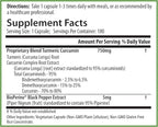 PURE® Turmeric Curcumin 750mg with BioPerine® - 180 Capsules, 6 Month Supply - High Absorption Joint Support & Anti-Inflammatory Supplement - 95% Curcuminoids Antioxidant Complex - Made in USA