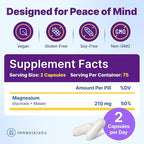 InnovixLabs Advanced Magnesium Capsules - 150 Ct, 210 mg - Chelated Glycinate and Malate - High Absorption, Promotes Relaxation, Bones, Muscle Health, Vegan Malate Sleep Supplement (Pack of 2)