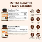 Boswellia Turmeric Curcumin Supplement + MSM 2000mg Bundle – Supports Joint Health & Aids Inflammatory Response – with Ginger Root, Organic Turmeric Powder & Curcumin with Black Pepper (BioPerine)