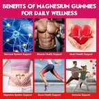 Magnesium Oxide Gummies 400mg for Adults & Kids – High Absorption Stress Relief, Muscle Relaxation – Vegan, Non-GMO, Raspberry Flavor – 120 Count