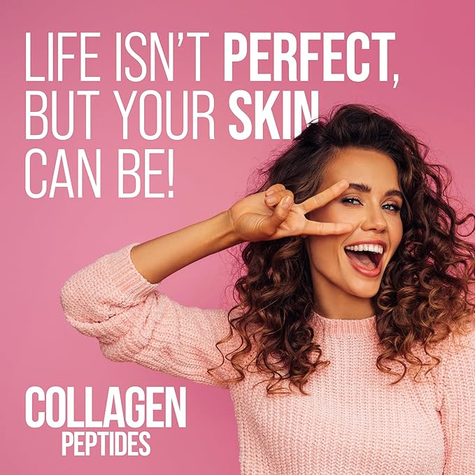 NaturesPlus Collagen Peptides, Berry Lemonade - 0.8 lb Powder - Hair, Skin, Nail & Joint Health, Immune System Support - Non-GMO, Gluten Free - 14 Servings