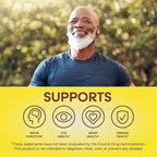 Nature's Way Alive! Men’s 50+ Daily Gummy Multivitamins, Supports Healthy Brain, Eyes, Heart*, B-Vitamins, Gluten-Free, Fruit Flavored, 60 Gummies (Packaging May Vary)