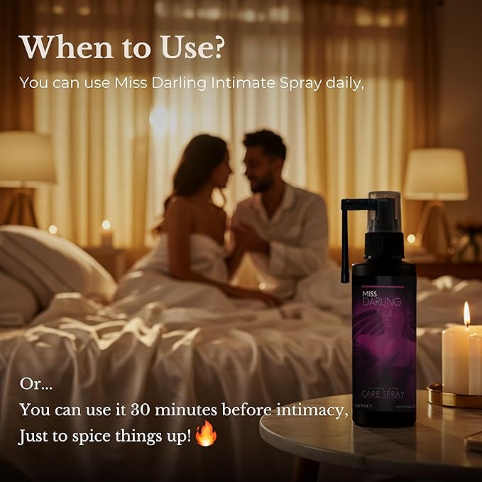 Miss Darling Intimate Feminine Care Spray for Women – Odor Control, pH Balance & Tightening Support – Soothing Daily Mist for Vaginal Dryness, Freshness & Yeast Infection Discomfort Relief
