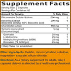 Bronson Glucosamine Chondroitin Turmeric & MSM Advanced Joint & Cartilage Formula, Supports Healthy Joints, Mobility & Cartilage - Non-GMO, 180 Capsules