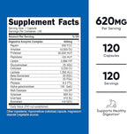 Nutricost Digestive Enzymes 620mg, 120 Veggie Capsules (3 Bottles) - Complete Digestive Enzyme Supplement