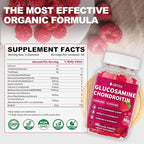 Glucosamine Chondroitin Gummies with MSM & Elderberry Extra Strength 3000MG - Joint Support, Antioxidant Immune Support Supplement for Adults, Men & Women - 90 Raspberry Gummies
