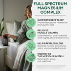 Wild Foods Magnesium Complex Supplement with 7X Forms, 90 Capsules | High Absorption, Full Spectrum, Easy Digestion | 500mg Glycinate, Bisglycinate, Malate, Orotate, Citrate, Taurate