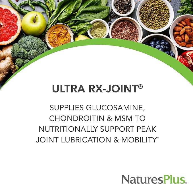 NaturesPlus Ultra Rx-Joint - 180 Tablets - Supports Healthy Joint Function - with Glucosamine, Chondroitin & MSM - Gluten Free - 60 Servings