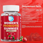 Probiotic for Women Gummies,Feminine Balance Gummies, -1200 Billion Compound, Digestive & Immune Support, Supports Vaginal Health Prebiotics, Natural Cranberry Flavor, Vegan, 60 Gummies