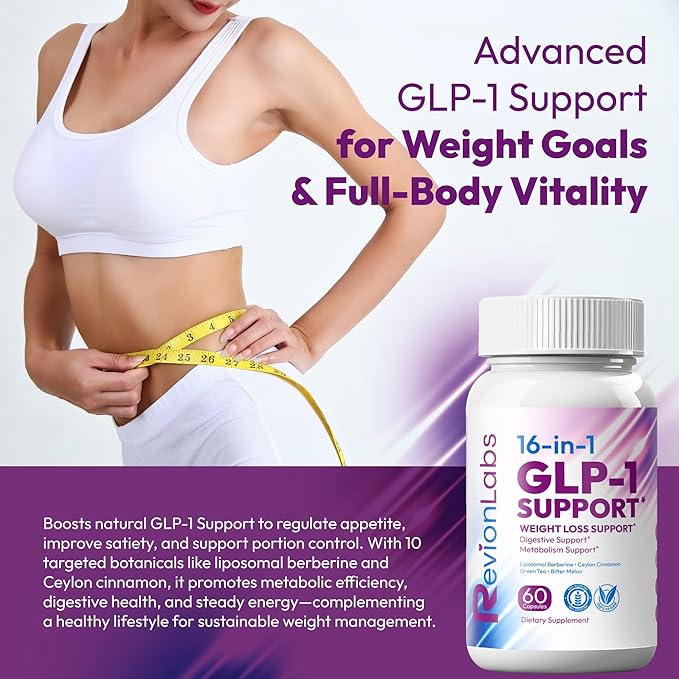 GLP-1 Support Weight Loss Supplement - Natural Appetite Suppressant for Women Men - Berberine Support Activate Hunger Control Curb Cravings Boost Metabolism Fat Burn & Gut Health