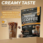 MariGold High Protein Collagen Coffee - Mocha Collagen Latte, Dairy Free, 20g Grass-Fed Type I & III Collagen Peptides, Energy Boost, 2 Shots Organic Espresso, Non-GMO, 1 Lb Bag, 15 Servings