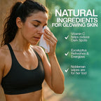 The Nobleman 4-Pack Face + Body Cleansing Wipes: 4 Post Workout Packs with Eucalyptus and Vitamin C (120 Ct.)