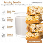 Wonderslim High Fiber Protein Bars, Salted Toffee Pretzel | 15g Protein, 7g Fiber | Low Sugar, Low Carb | Healthy Indulgence | Satisfying, Supports Energy & On-the-Go Convenience, 7 Pack