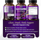 GriMed Glucosamine 12,000mg - X12 Power with MSM, Chondroitin, Collagen, Turmeric for Joint Wellness, Strong Bones, Cartilage Support