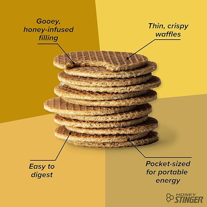 Honey Stinger Organic Energy Waffle Variety Pack of 18, 12 Honey Waffles and 6 Vanilla, Nutritious Stroopwafel Snack for Exercise, Endurance and Performance