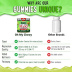 OH MY CHEWY Center-Filled Vitamin D3 K2 & Calcium Gummies - Supplement for Healthy Teeth, Bone & Energy - 5000 IU D3, 120 mcg K2(MK-7), 120 mg CA - Vegan & Non-GMO - 60 Count
