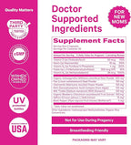 Pink Stork Postpartum Mood Support - Postnatal Hormone Balance for Women - Breastfeeding Friendly New Mom Essentials - Ashwagandha, Chamomile, & Vitamin D - Stress & Mood, 60 Capsules