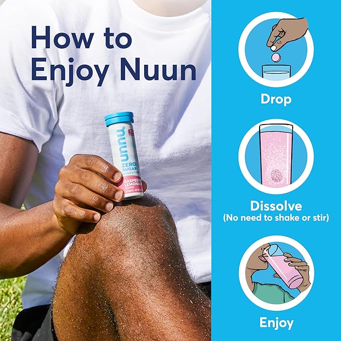 Nuun Immunity Electrolyte Tablets with Vitamin D, C, E, & A, Ginger, Elderberry, Magnesium & 4 Other Essential Electrolytes, Vegan, Blueberry Tangerine, 8 Pack (80 Servings Total)