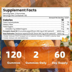 120 Count Pumpkin Seed Oil Gummies with Saw Palmetto | 5,000 mg Cold-Pressed Extract | Sugar-Free Pineapple Flavor | Supports Hair, Skin & Prostate Health | Pumpkin Seed Oil Supplement for Men & Women