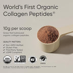 Sports Research Organic Collagen Peptides - Hydrolyzed Type I & III Collagen - Sustainable & Traceable Formula - Chocolate - 30 Servings