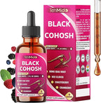 9in1 Liquid Black Cohosh Supplements Women with Dong Quai, Red Clover, Chasteberry, Cranberry, Passion Flower, Turmeric, Rhodiola Rosea, and Amla - 30ml Fl Oz