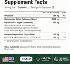 Glucosamine Chondroitin MSM – Joint Support Supplement for Women and Men with Glucosamine Sulfate 1500 mg, Chondroitin and MSM – for Cartilage, Joint Health and Flexibility – 90 Capsules, Vegan