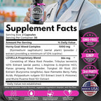 Hornygoatweed Women - Libido Booster for Women, Mood, Energy, Fast Acting Libido Supplement w. Maca Root, Female Libido Booster w. Ginseng, Tribulus, Hormone Balance Support, Enhancer Pills - 60ct USA