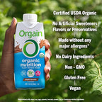 Orgain Organic Nutritional Vegan Protein Shake, Smooth Chocolate - 16g Plant Based Protein, Meal Replacement, 22 Vitamins & Minerals, Fruits & Vegetables, Gluten Free, Non-GMO, 11 Fl Oz (Pack of 24)