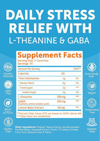 Lunakai USA Made Calm & Stress Relief Gummies – Delicious GABA + L-Theanine Calming Supplement for Adults & Kids – Natural Stress Support - 3 Pack