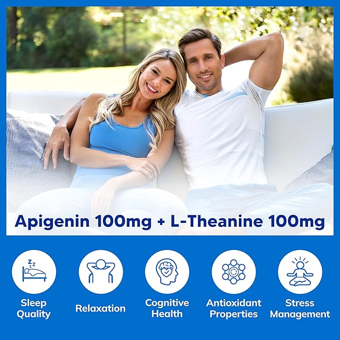aSquared Nutrition Apigenin 100mg with L-Theanine 100mg Gummies - Apigenin Supplement for Sleep - Natural Extract Gummy Alternative to Capsules, Pills, Powder & Tea - 2 Per Serving (Pack of 3)