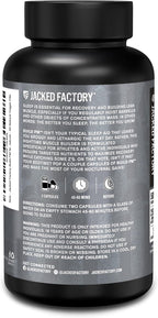 Jacked Factory Build PM Night Time Muscle Builder & Sleep Aid - Post Workout Recovery & Sleep Support Supplement w/VitaCherry Tart Cherry, Ashwagandha, & Melatonin - 60 Natural Veggie Pills