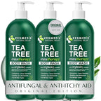 Tea Tree Body Wash MaxTherapy, Itchy Skin Relief Soap, Soothes Jock Itch, Athlete's Foot, Acne, Eczema, Psoriasis & Sensitive Skin, Intimate Wash, Men & Women, 3-Pack, Original Edition