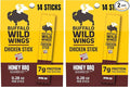 Slim Jim Chicken Sticks, Buffalo Wild Wings Honey BBQ Seasoned, 7g Protein per Serving, Snack Size, Easter Basket Stuffer for Men, 0.28 oz. (14 Count) (Pack of 2)