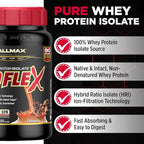 ALLMAX ISOFLEX Pure Whey Isolate Protein Powder - Gluten Free, Low Lactose, Sugar-Free - High-Protein, Clean, Keto-Friendly for Pre Post Workout Supplement for Women and Men | Chocolate, 2lb