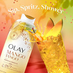 Olay Body Wash for Women, 24/7 Skin-Loving Freshness, Miami Mocktails, Plant Based Cleansers, Vitamin B3 & Antioxidant Blend, For All Skin Types, Mango Tango with Mango & Hibiscus Scent, 22 fl oz