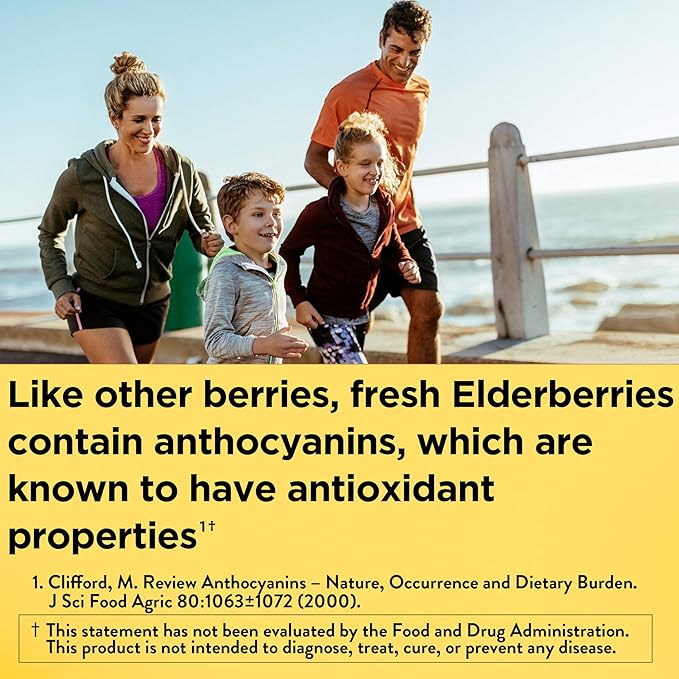 Nature Made Elderberry Gummies with Vitamin C and Zinc, Dietary Supplement for Immune Support, 100 Elderberry Gummies, 50-Day Supply