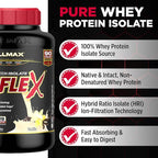 ALLMAX ISOFLEX Pure Whey Isolate Protein Powder - Gluten Free, Low Lactose, Sugar-Free - High-Protein, Clean, Keto-Friendly for Pre Post Workout Supplement for Women and Men | Vanilla, 5lb