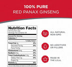 Red Panax Ginseng Powder with Natural Ginsenosides (4 oz)- Supports Healthy Energy, Vitality, Mood and More, Korean Panax Ginseng Root Powder for Smoothies, Coffee or Drinks (1 Pack)