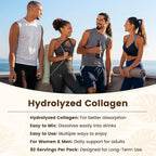 VEV Multi Collagen Peptides Powder with Types I, II, III, V, X, 32 oz (82 Servings) - Skin, Joint & Hair Support - Hydrolyzed Collagen Powder for Women, Biotin, Vitamin C, Unflavored, Dissolves Easily