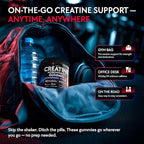 Creatine Monohydrate Gummies Complex 5000 MG for Men & Women, Preworkout Gummy with BCAA, L-Carnitine, Taurine & Vitamin B12 for Muscle Growth, Strength & Energy Support , Flavored and Chewable