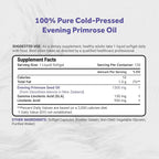 Naturalis Evening Primrose Oil (1300mg) | Natural from New Zealand | Non-GMO, Soy & Gluten Free, Zero Filler | 120 Softgels