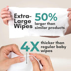 Nurture XL Ultra Thick Body Wipes for Adults w/Aloe | 40 Extra Large Disposable Cloth Wet Cleansing No Rinse Bathing Washcloths, Waterless Shower | Bath Wipe for Women, Men & Elderly